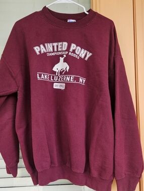 PAINTED PONY CHAMPIONSHIP RODEO  Sweatshirt, LAKE LUZERNE, NY RODEO SWEATER, XL